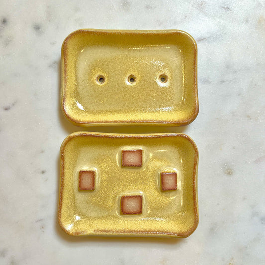 Yellow Stacked Soap Dish
