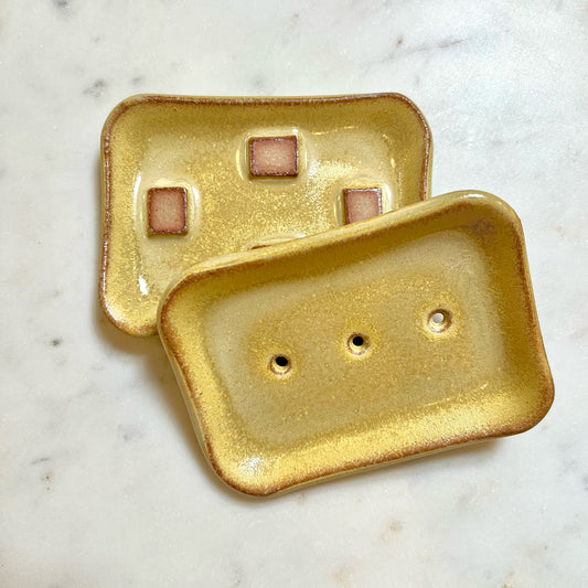 Yellow Stacked Soap Dish
